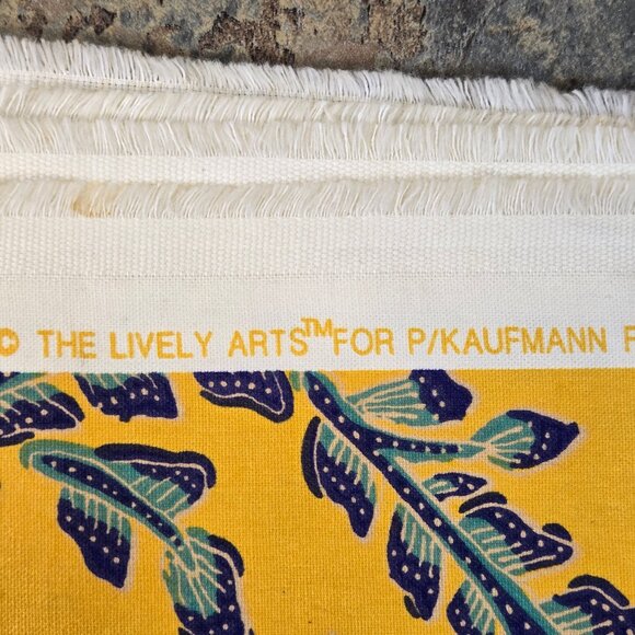 Java Jungle Yellow Asian Dragon Themed Fabric Soil & Stain Repellent Finish - Picture 9 of 12